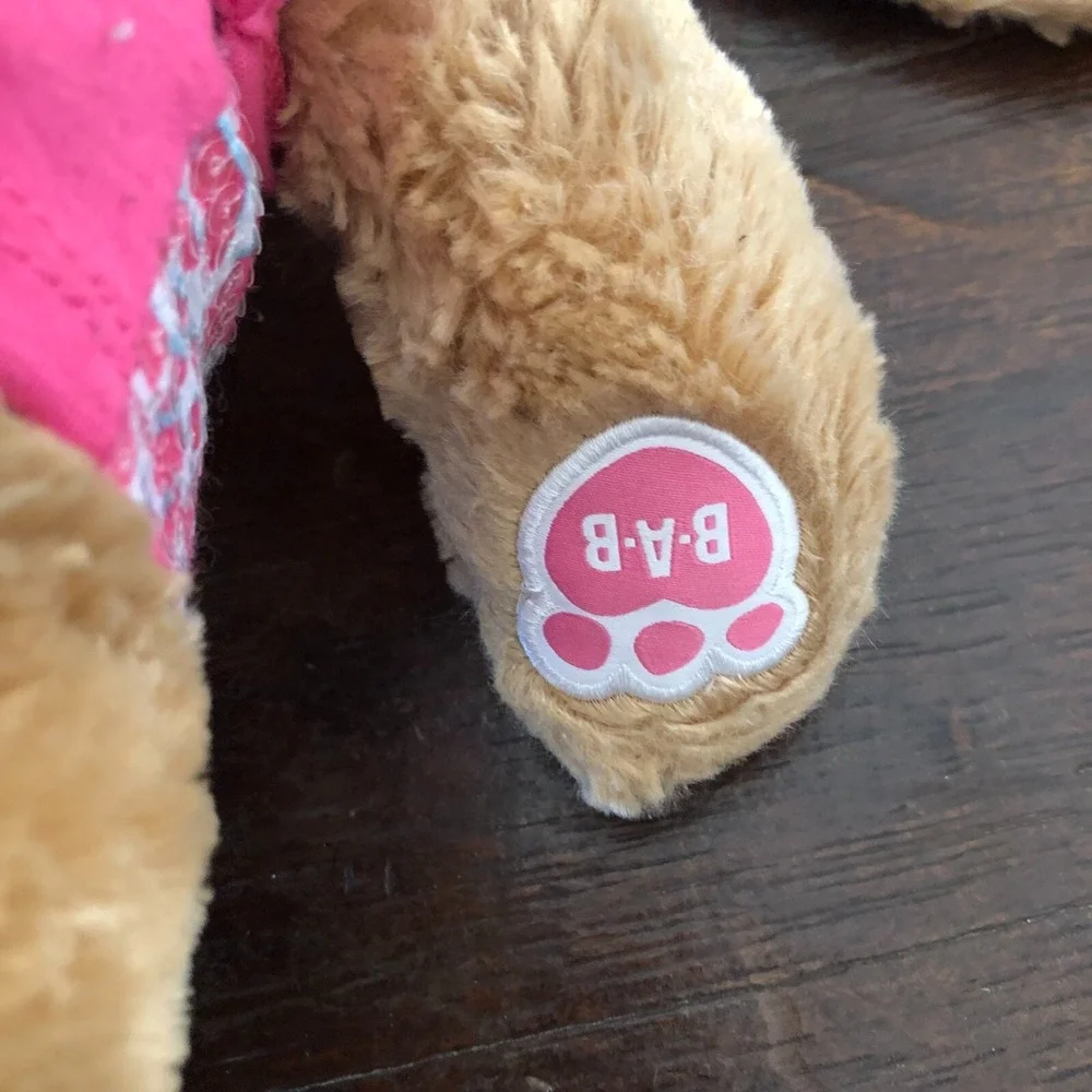 Build A Bear BAB Rabbit Pink/White Sequin Top & Glittery Shoes 15